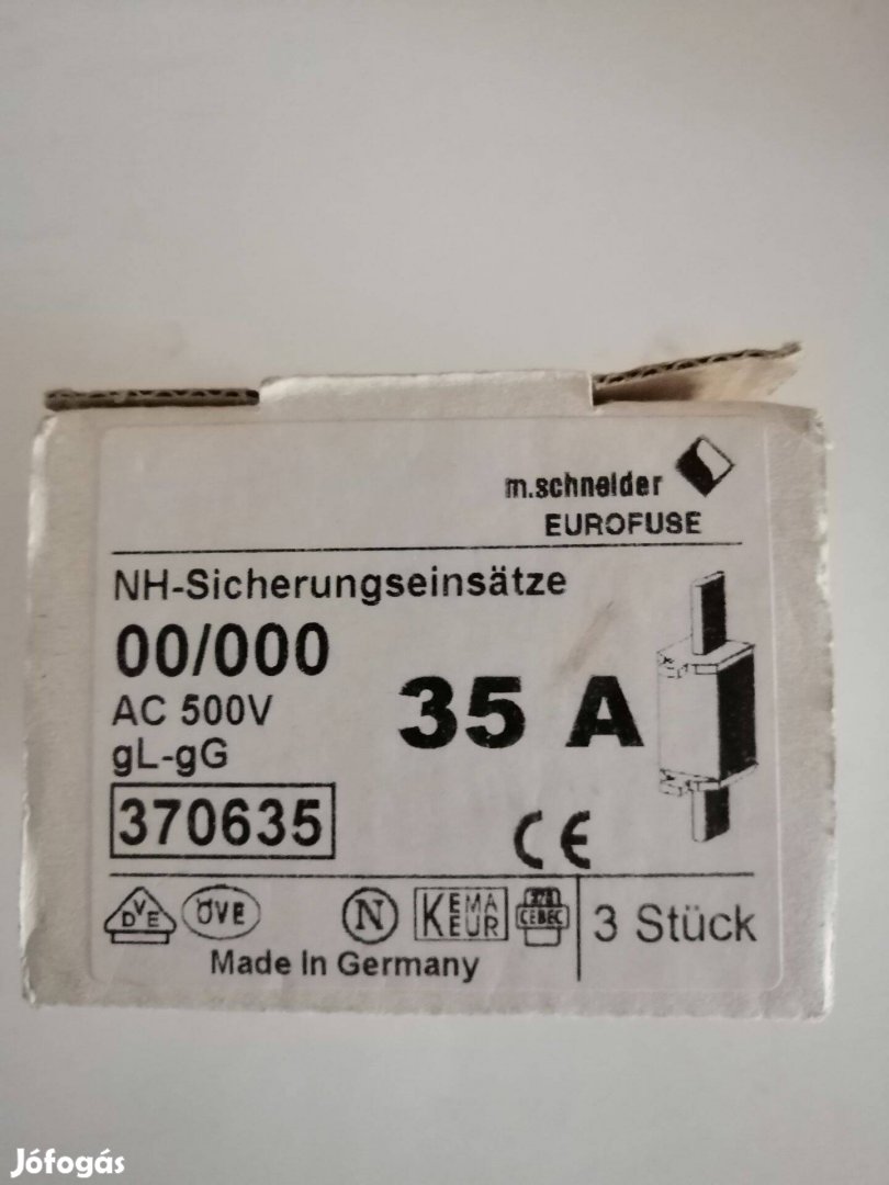Schneider 35A Biztosító 500V 120kA gL-gG Biztosító 1500ft a