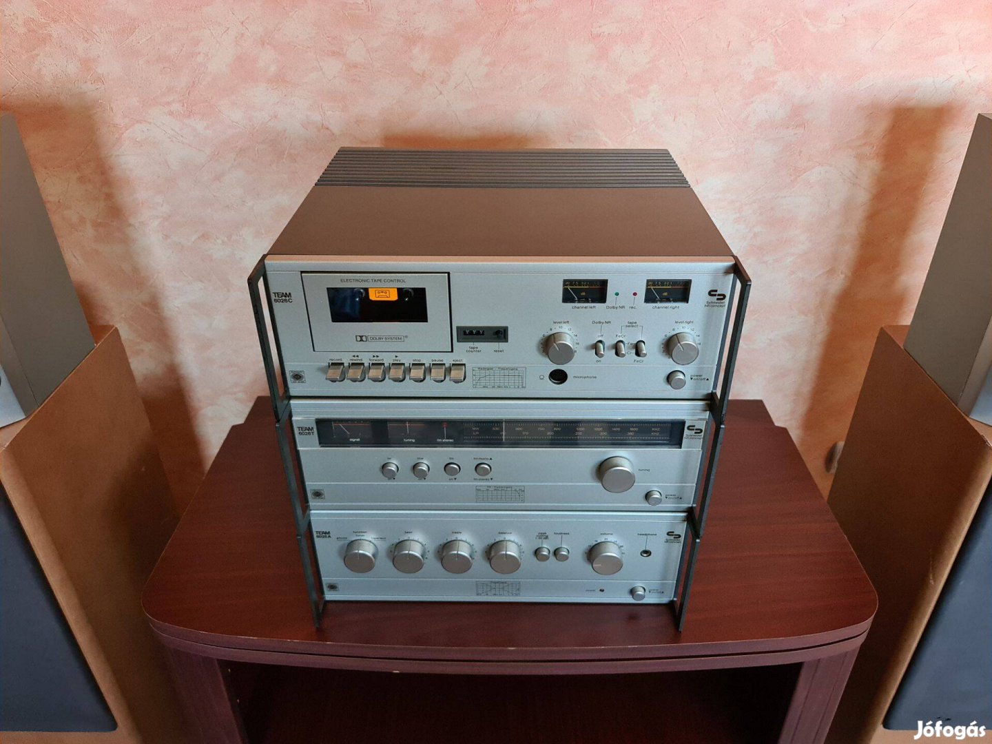 Schneider 3 részes hi-fi torony erősítő kazettás magnó deck