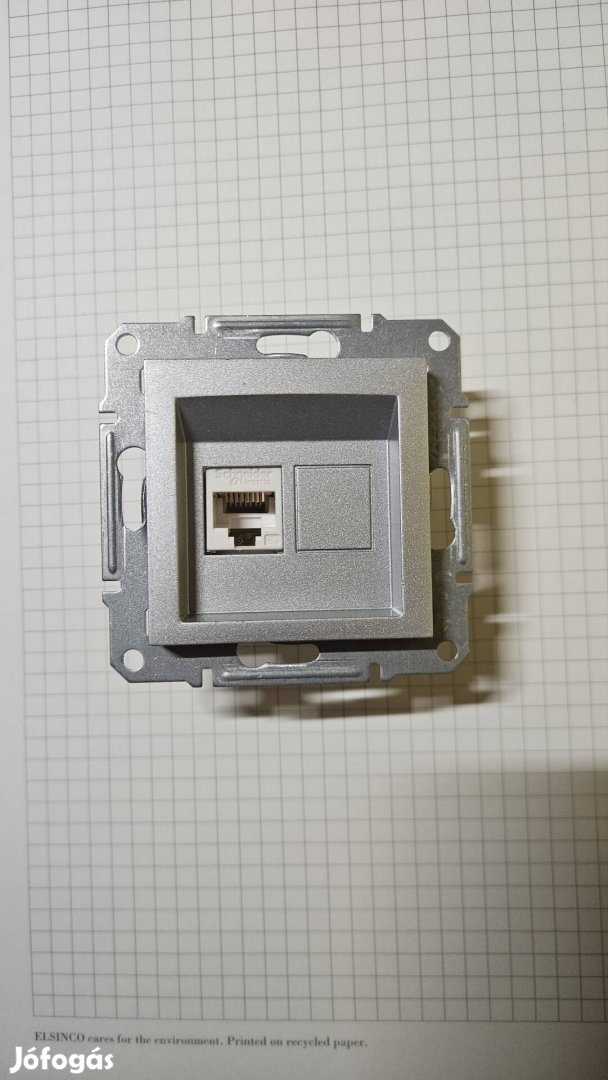 Schneider Asfora 1xrj45 Cat5e UTP aljzat, alumínium (EPH4300161)