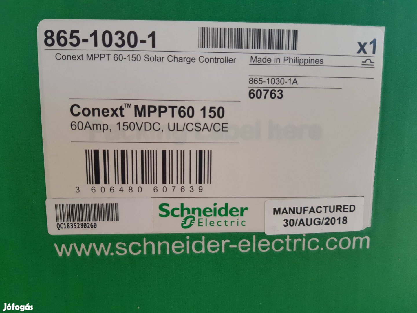 Schneider Conext MPPT 60 150 töltésvezérlő