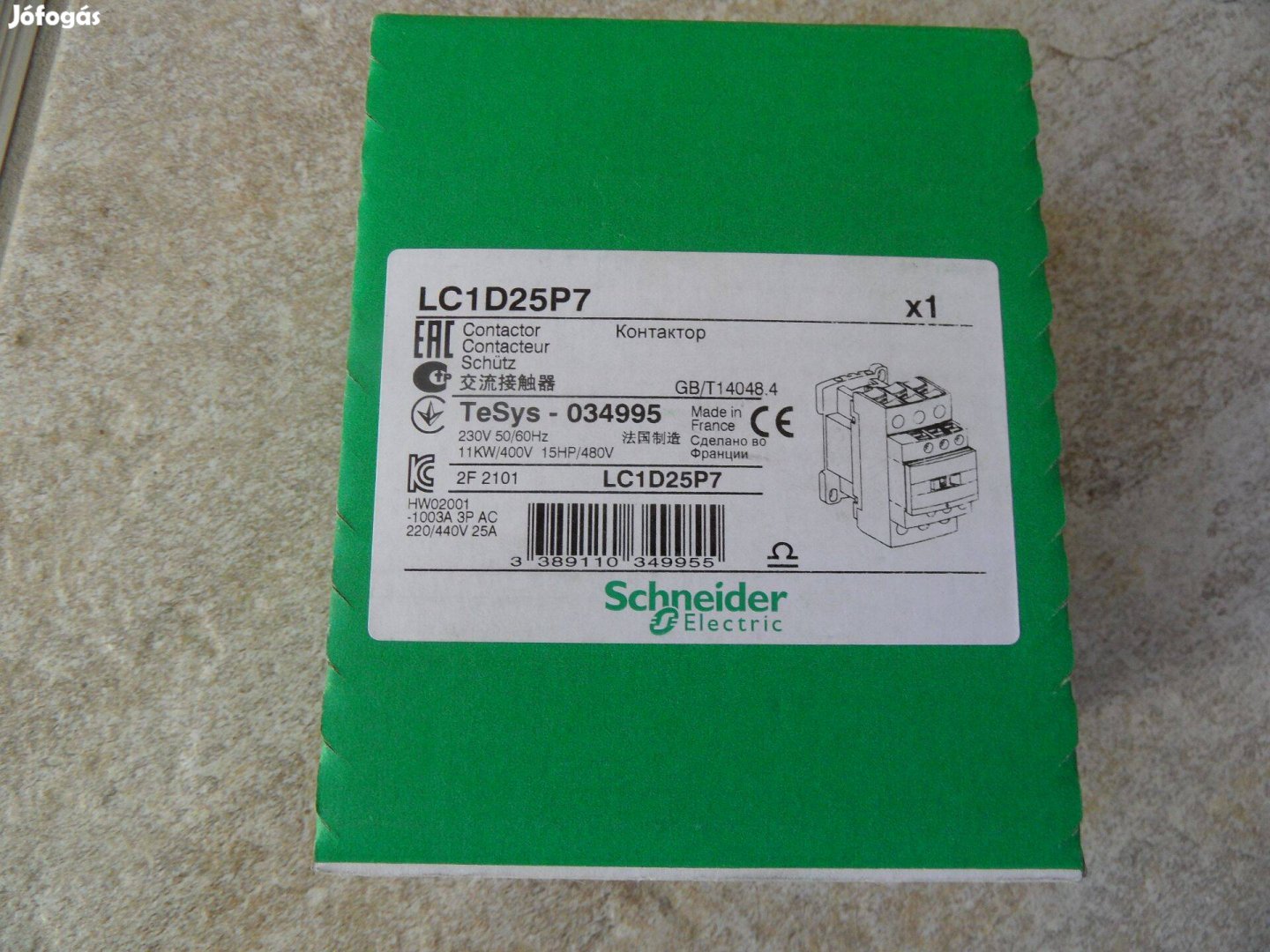 Schneider LC1D25P7 mágneskapcsoló