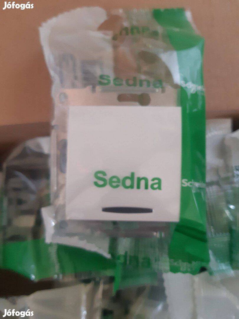 Schneider Sedna SDN1600121 egypólusú nyomó jelzőfényes fehér