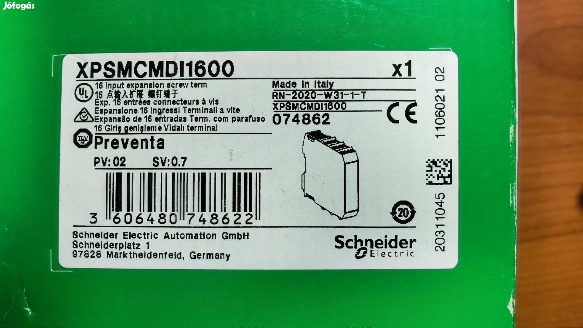 Schneider Xpsmcmdi1600 Preventa XPS MCM biztonsági vezérlő modul