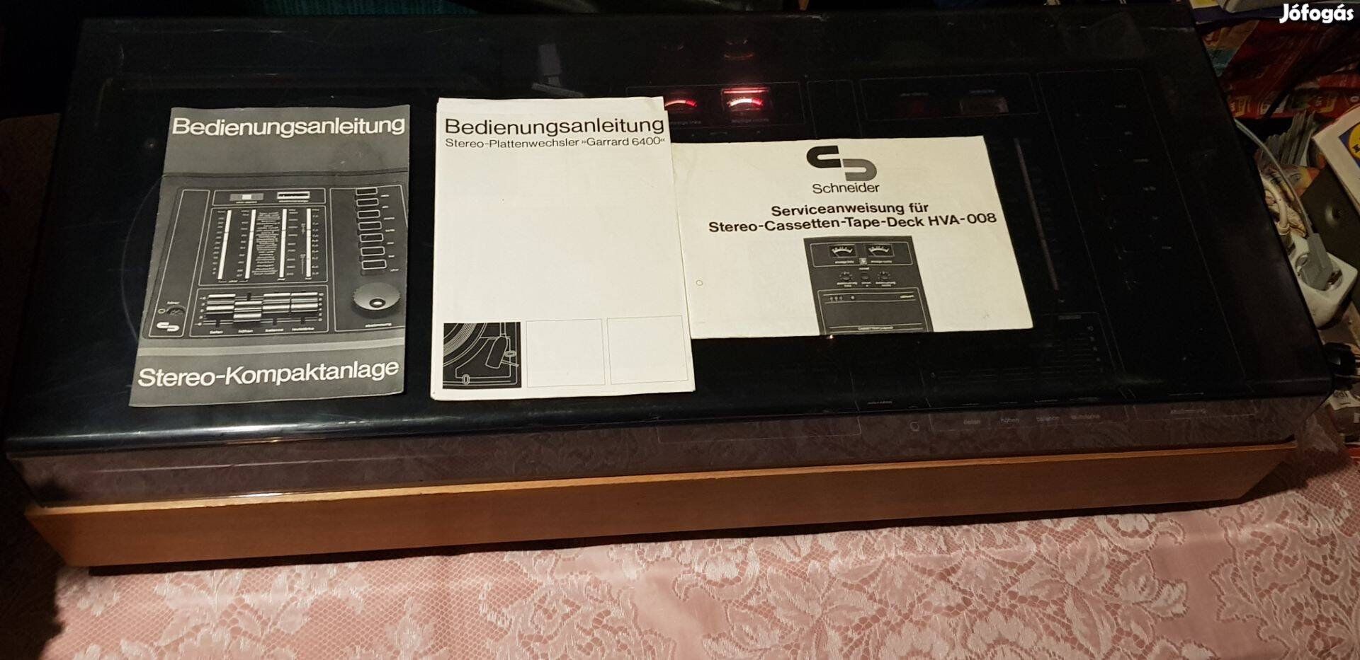 Schneider bakelit lemezjátszó erősítő, deck akai, technics, sony, pion