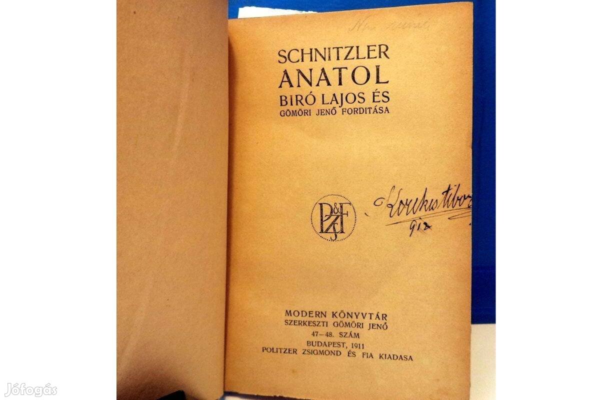 Schnitzler Artur: Anatol - A préda