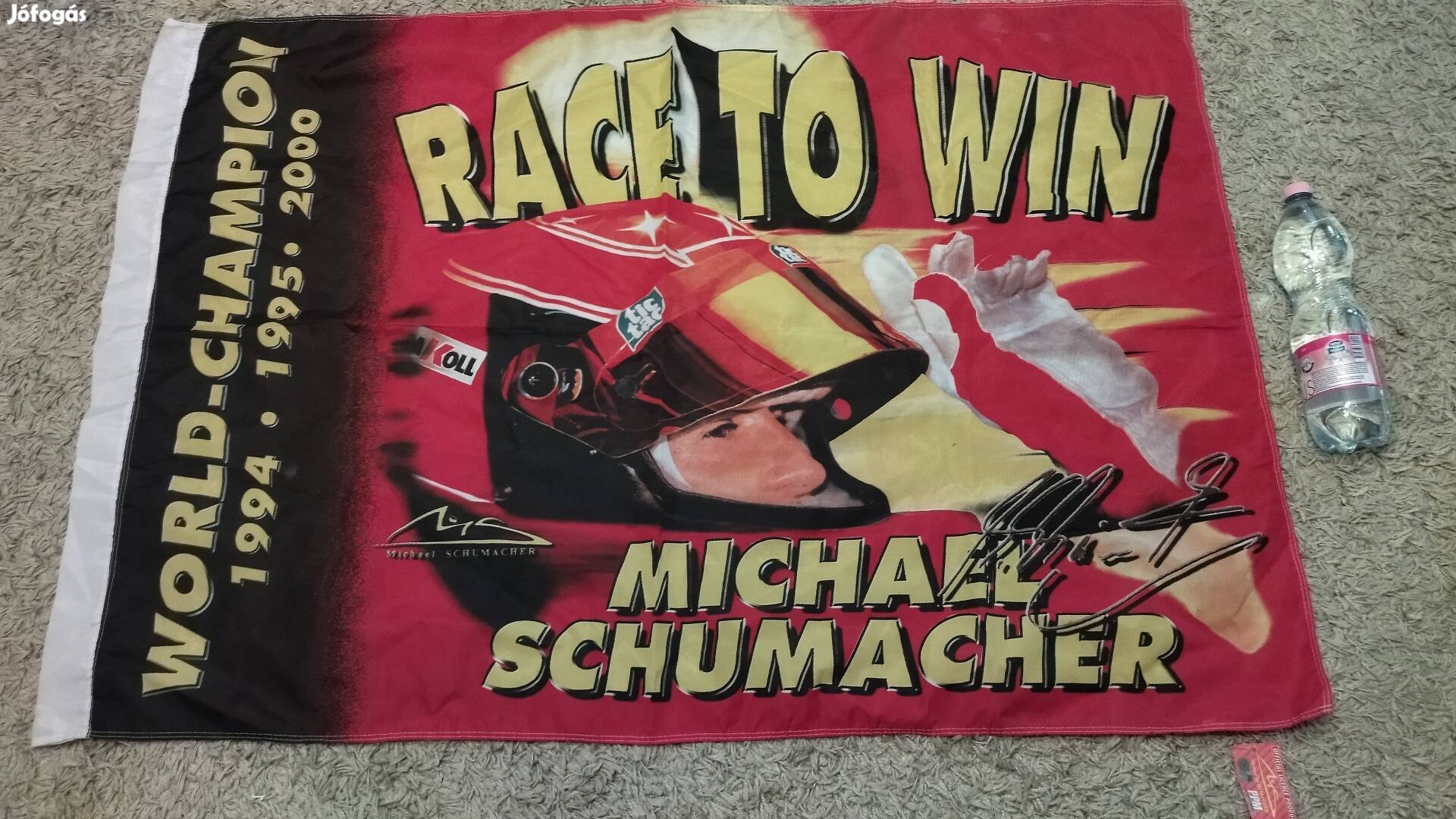 Schumacher Ferrari szurkolói zászló 
