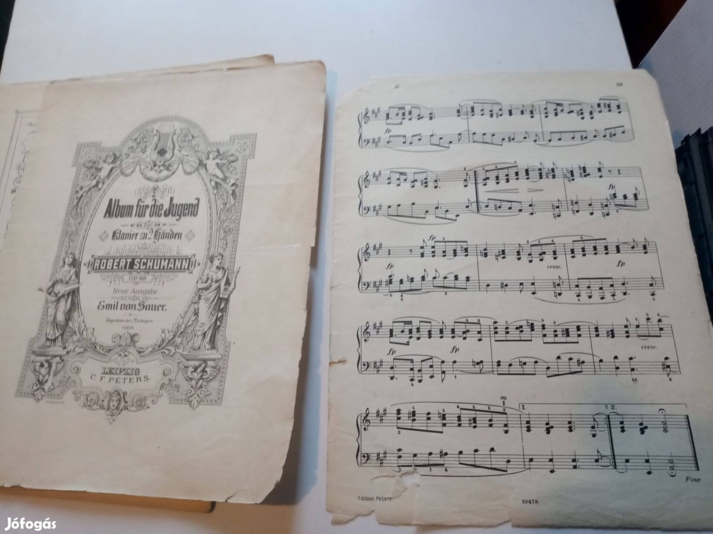 Schumann Album fur die Jugend. Op. 68 - nagyon régi zongorakotta