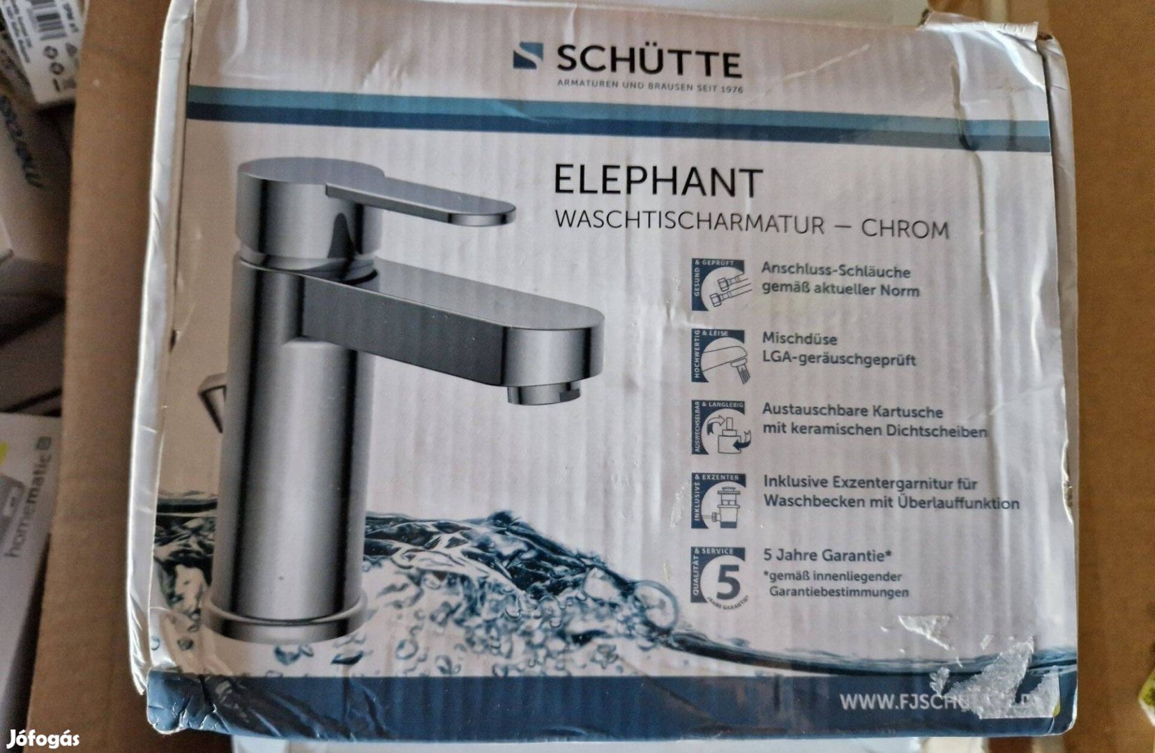 Schütte elephant króm mosdócsaptelep szépséghibás