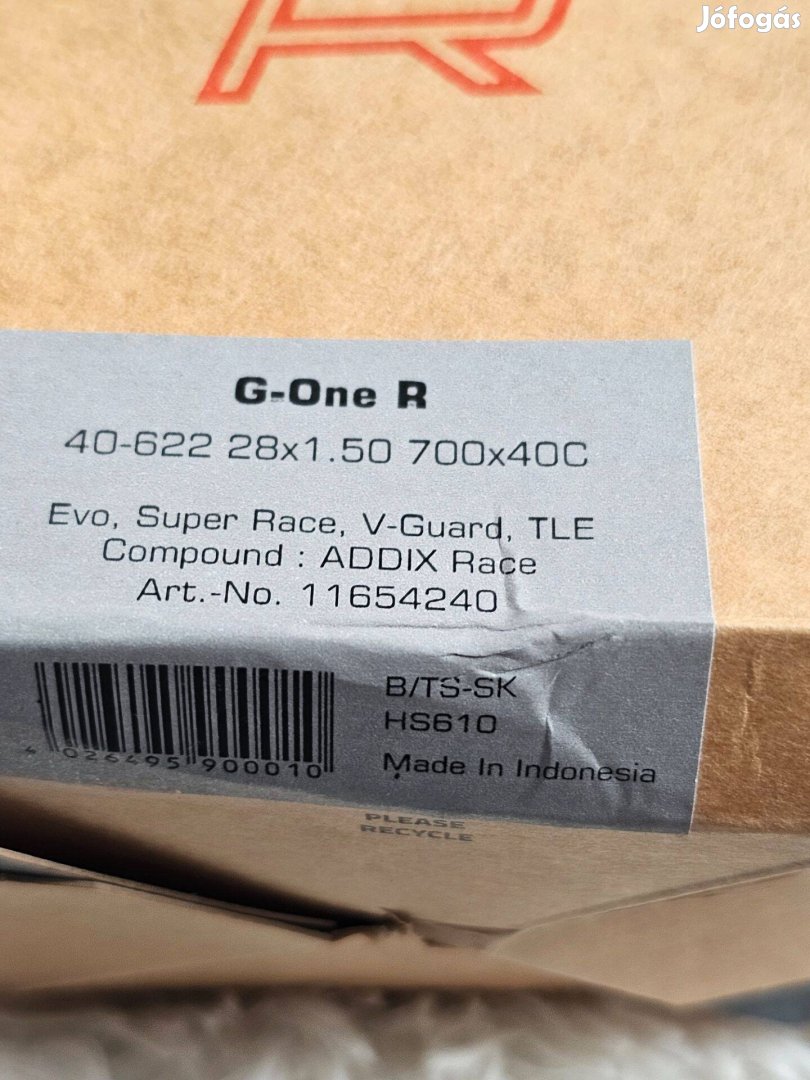 Schwalbe G-ONE R 509g (700c | 40mm) kerékpár gumi új dobozos