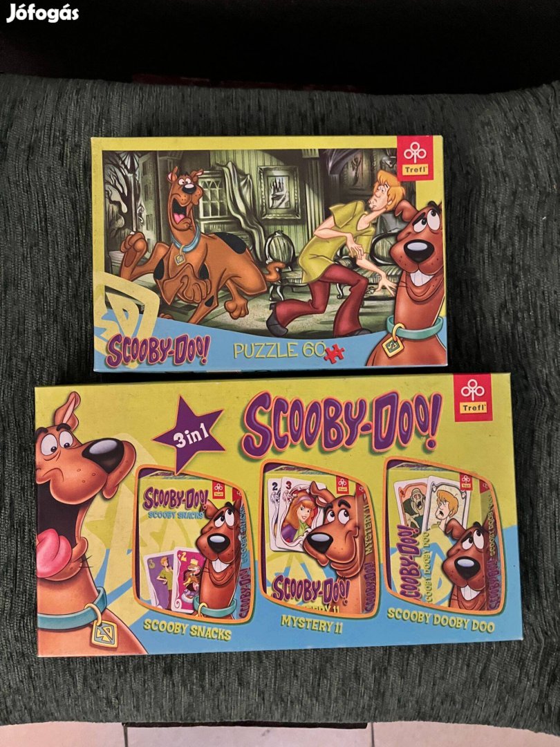 Scooby Doo kártyajáték és puzzle