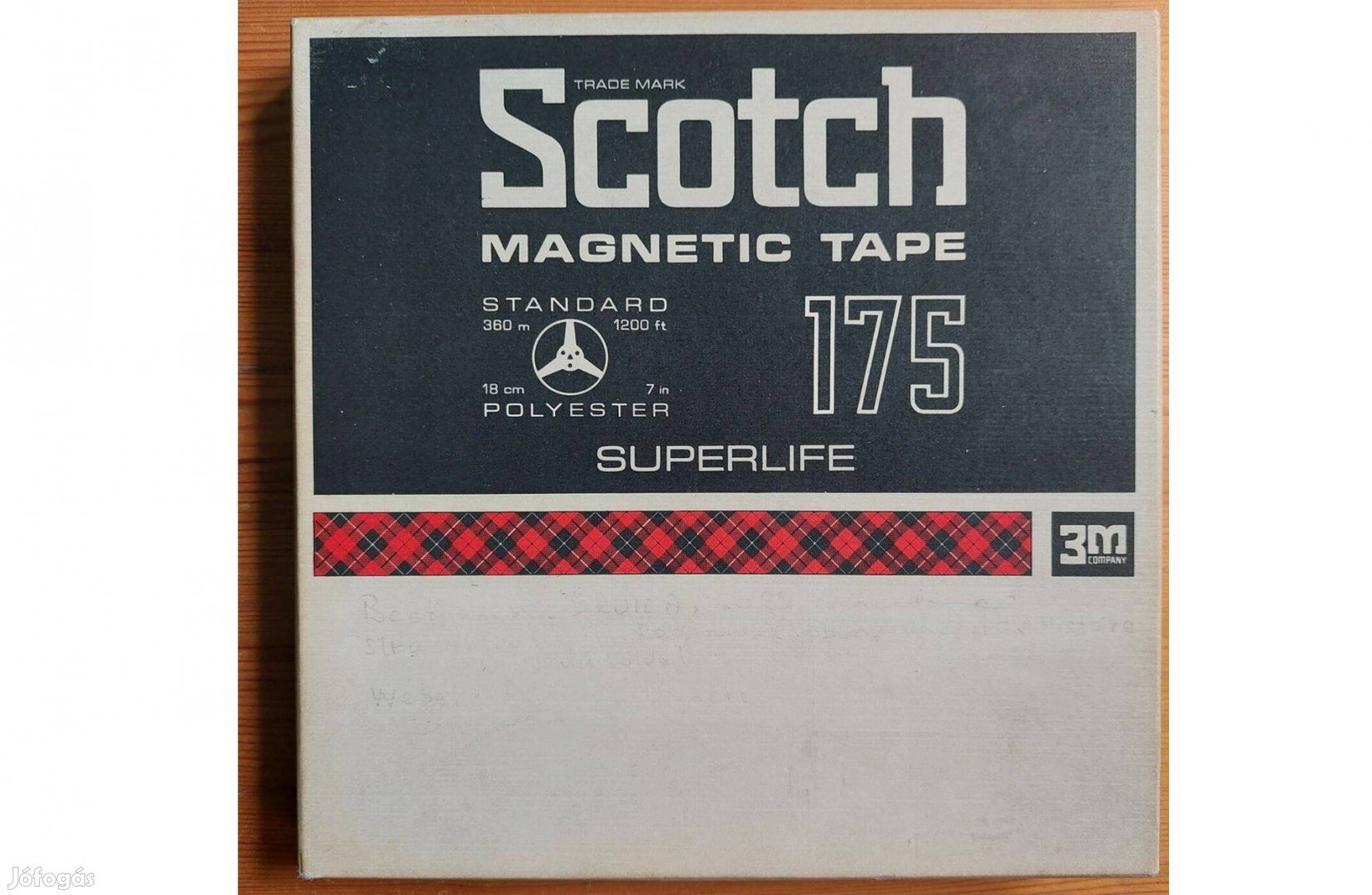 Scotch 175 Magnetic Tape Orsós Magnószalag 18-CM Orsós MAGNÓ Szalag