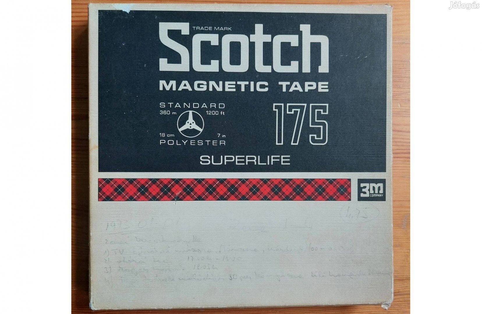 Scotch Magnetic Tape Orsós Magnószalag 18-CM Orsós MAGNÓ Szalag