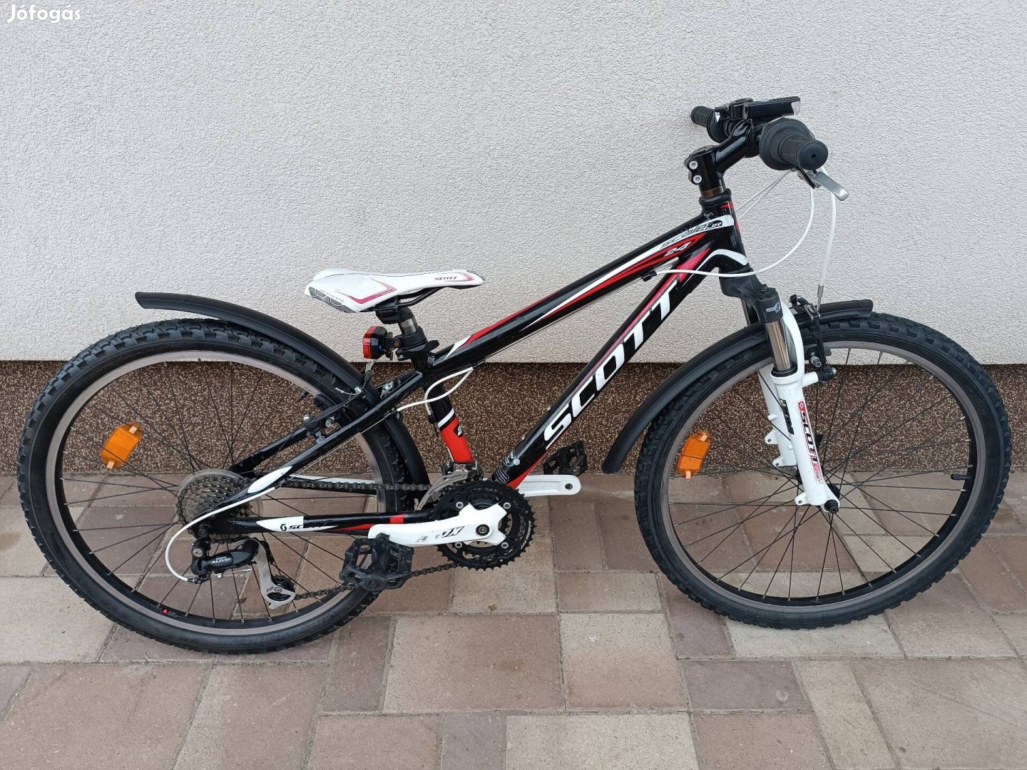 Scott 24" Alu gyerek kerékpár bicikli +Akkus lámpa