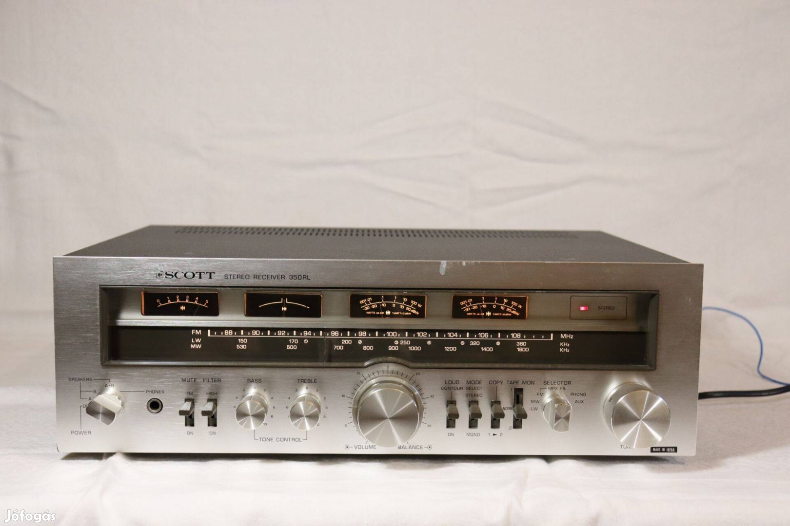 Scott stereo receiver 350RL sztereó rádióerősítő 1979, négy műszer