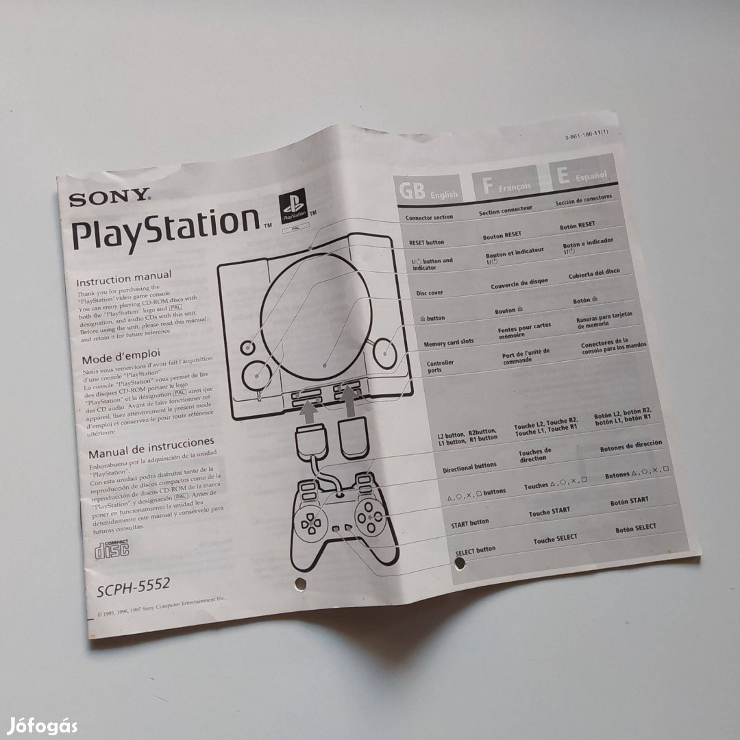 Scph-5552 Manual Playstation 1 PS1