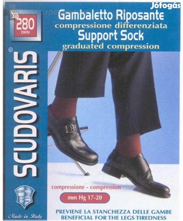 Scudotex 450 férfi kompressziós zokni 17-20 Hgmm, 280 den