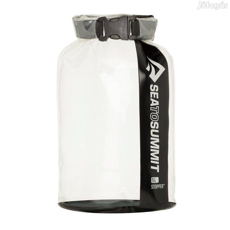 Sea to Summit Stopper Clear Dry Bag 5L vízálló tárolótáska - fekete