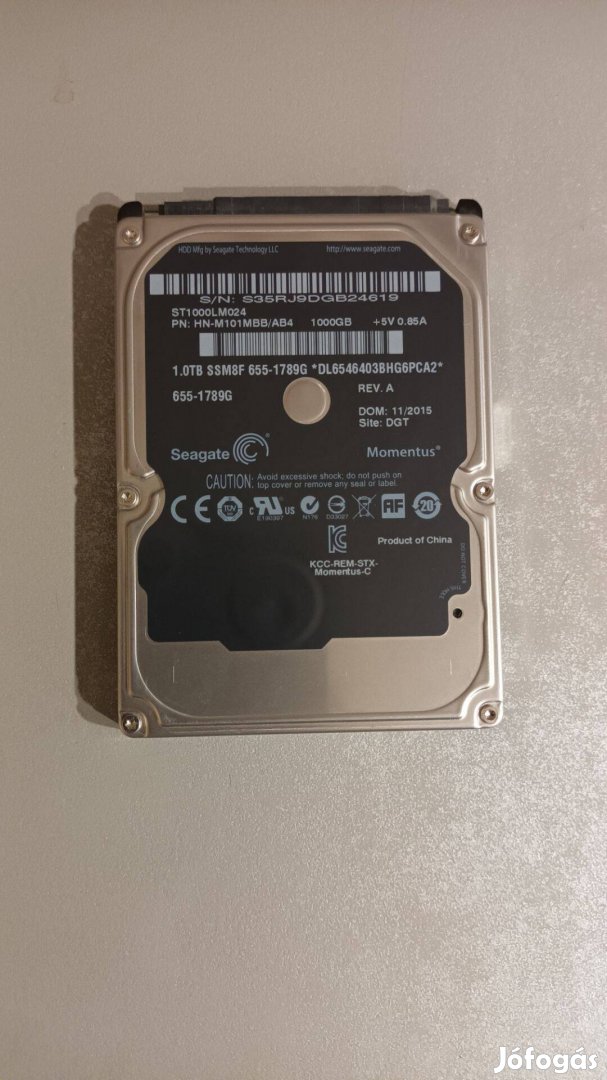 Seagate 1TB 2,5" HDD