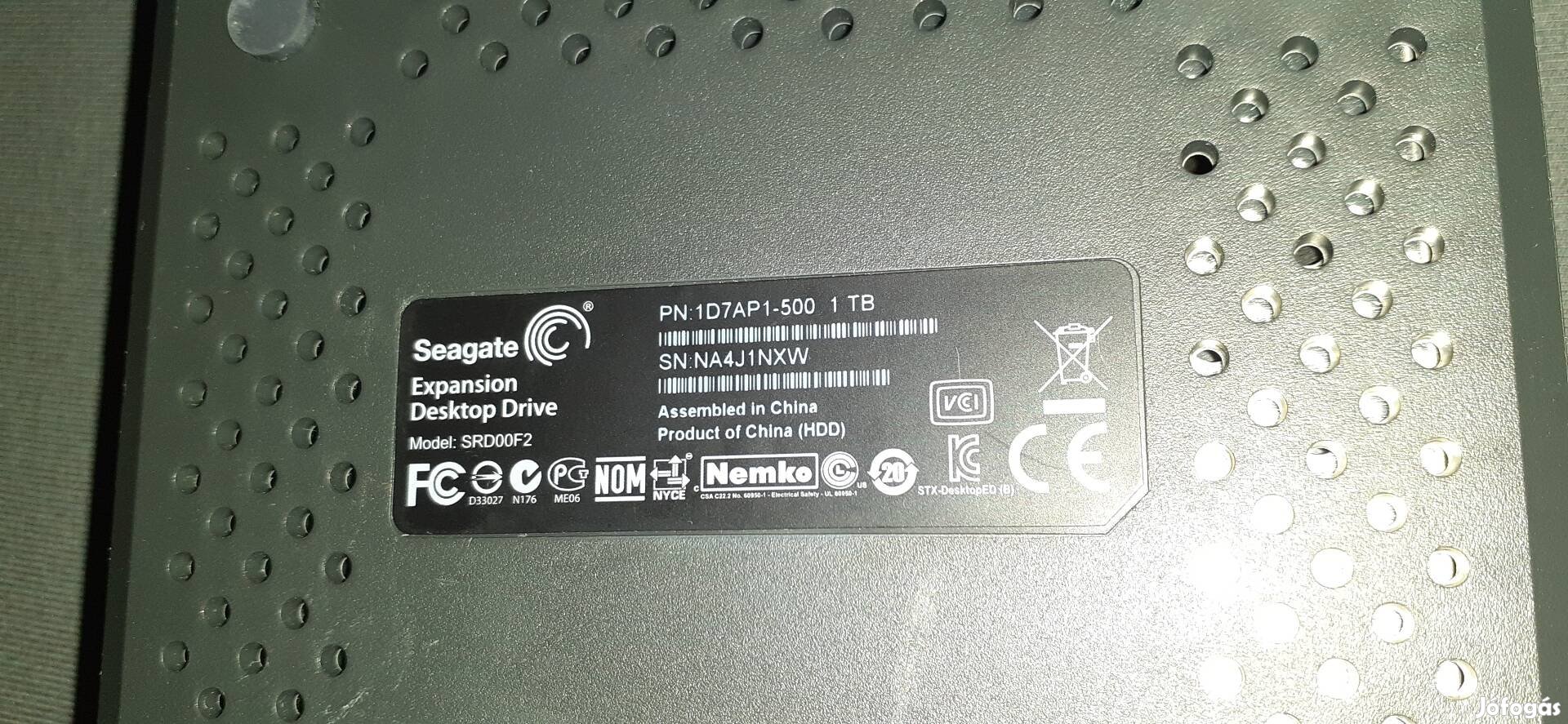 Seagate 1T külső HDD sata