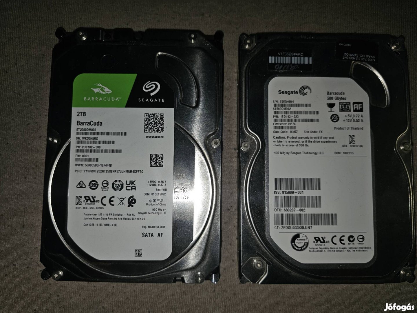 Seagate 2tb + 500gb együtt (szállítás is benne van)