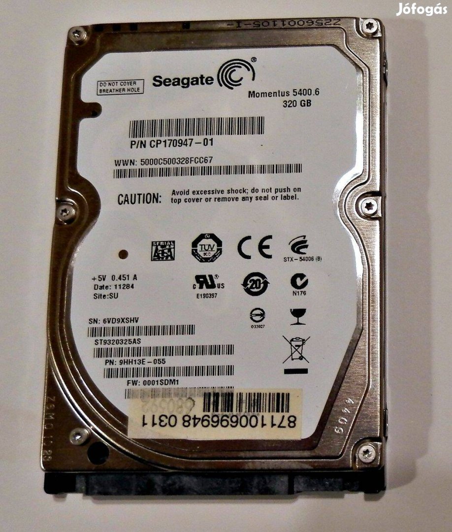 Seagate 320GB Laptop HDD