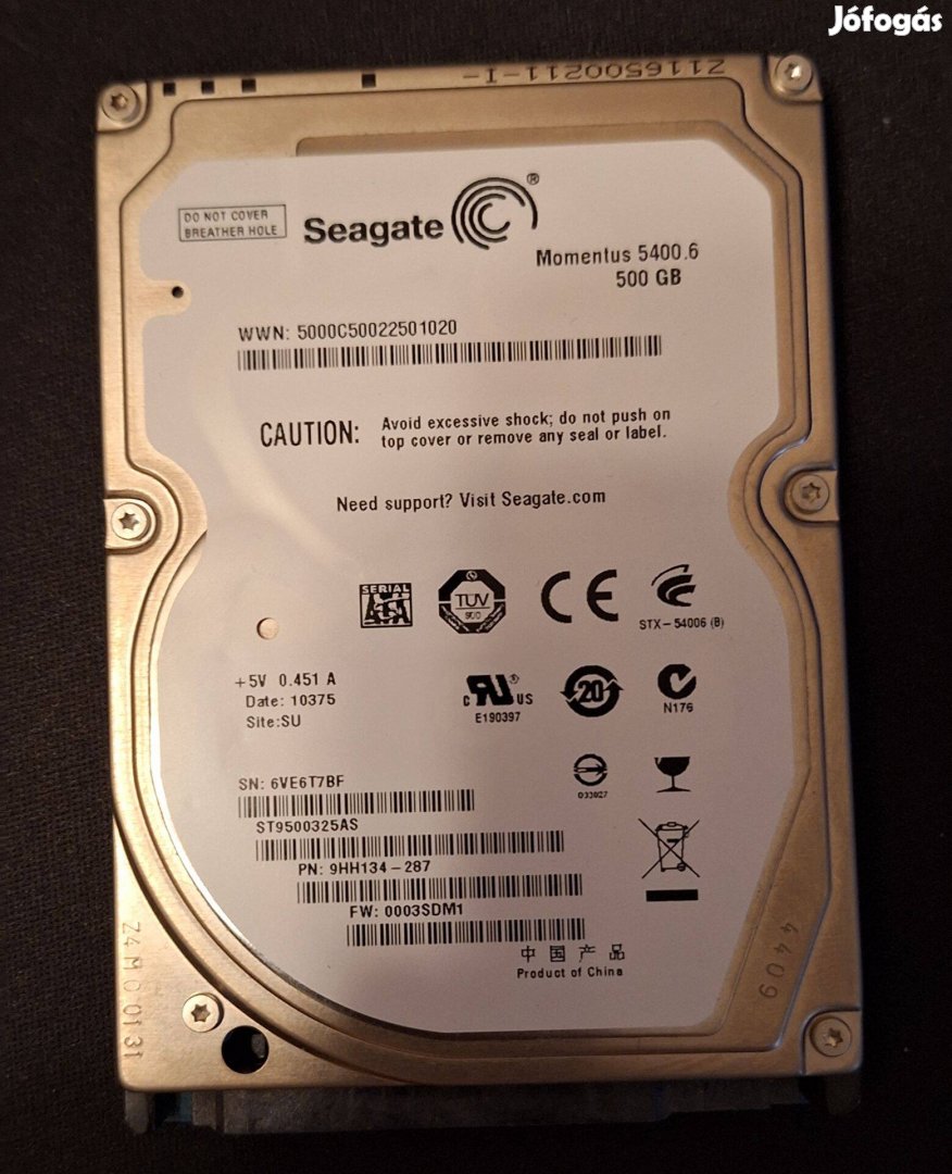 Seagate 500GB HDD 2.5" SATA