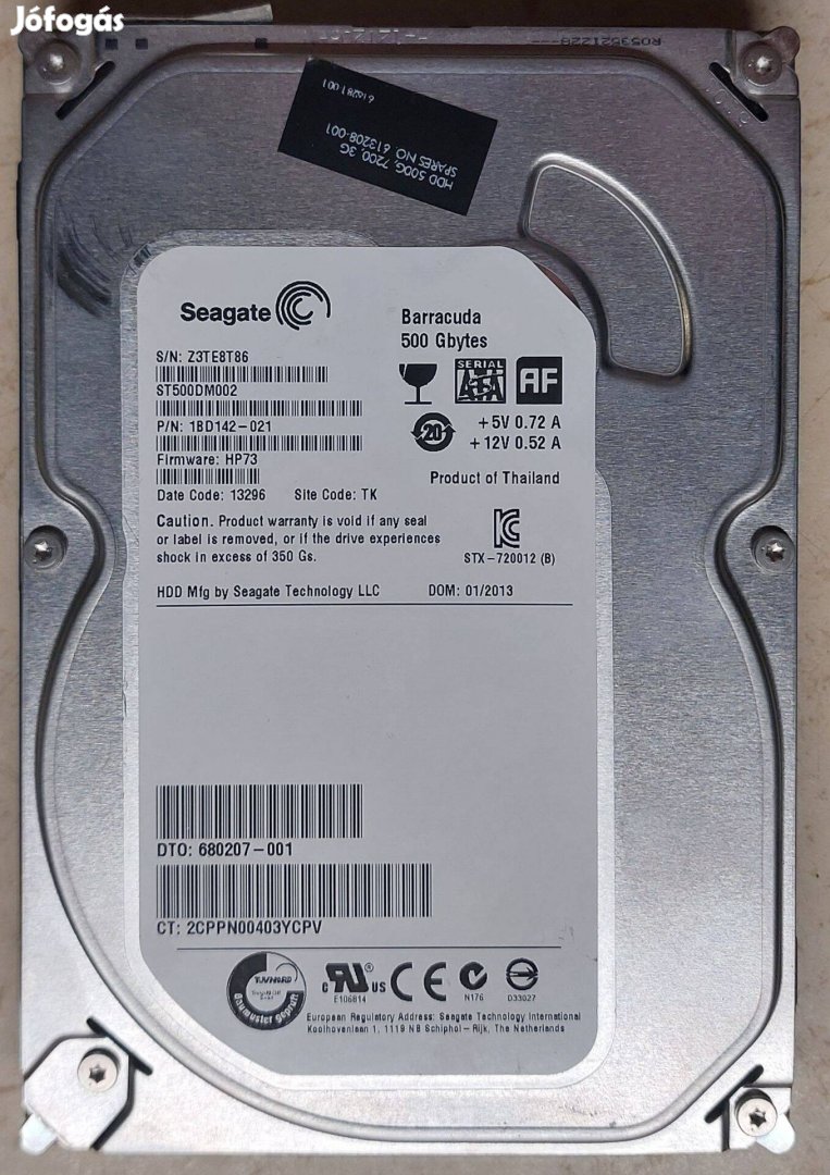 Seagate Barracuda 500GB 7200rpm SATA 3.5" 16MB HDD