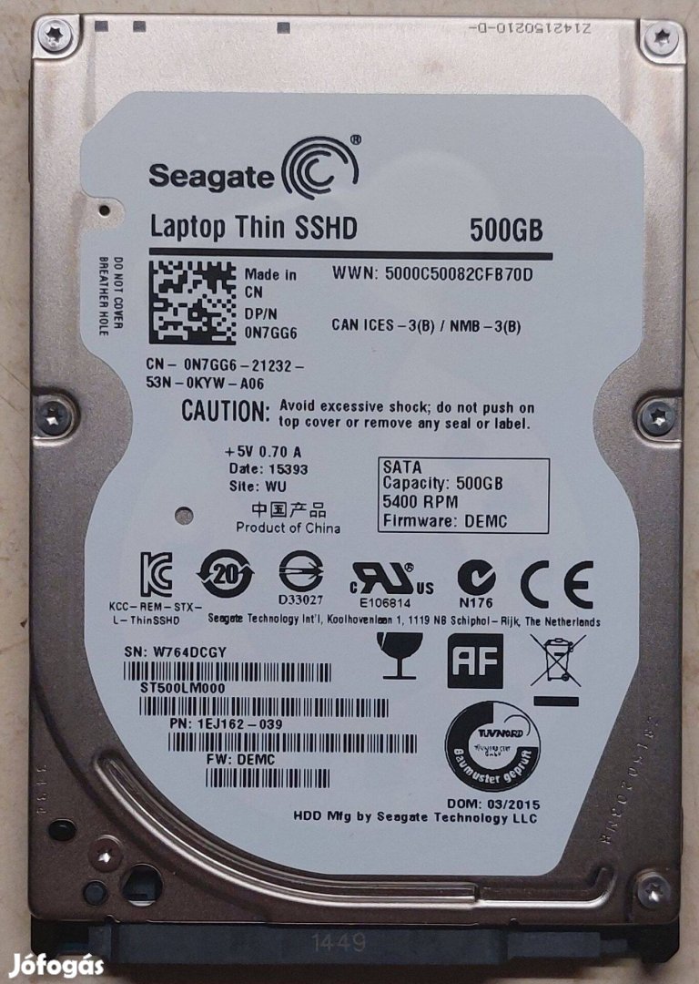 Seagate Laptop Sshd 2.5 500GB