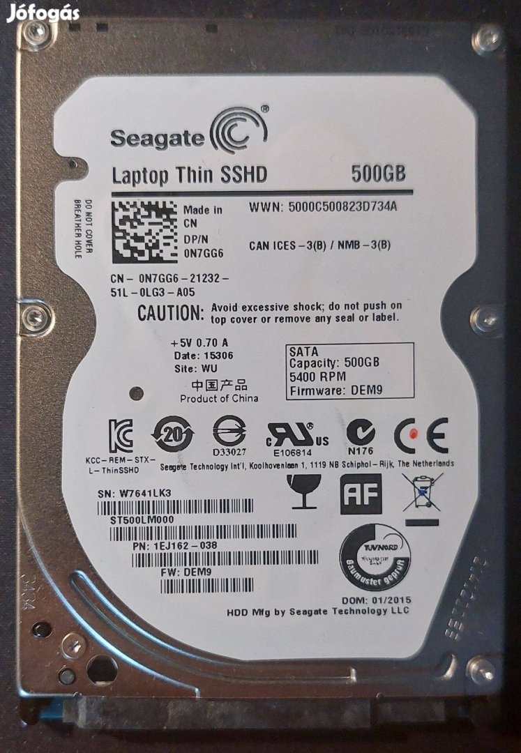 Seagate Laptop Sshd 2.5 500GB