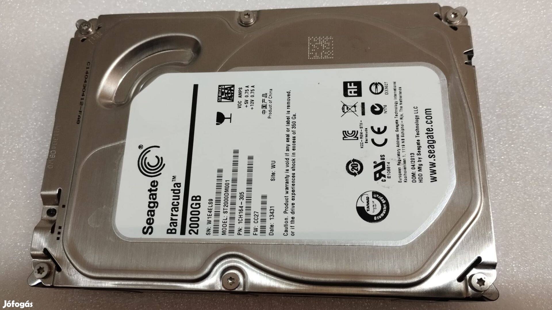 Seagate NAS 2TB 64MB HDD 100/100