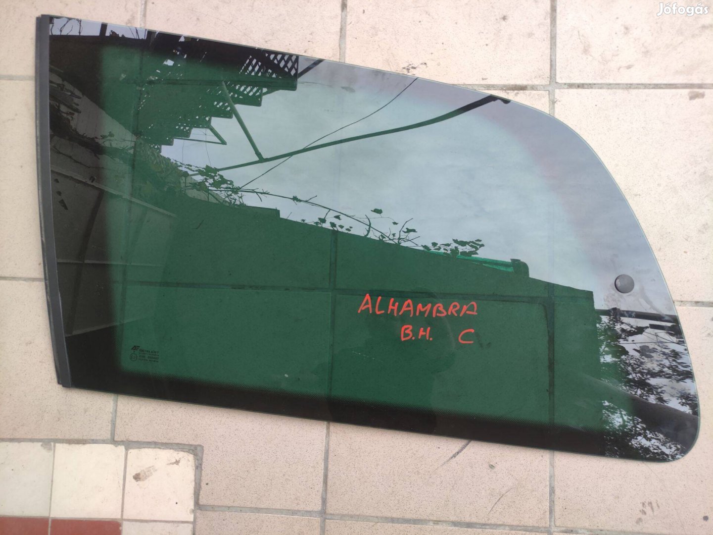 Seat Alhambra VW Sharan 2000-2006 bal C oszlop ablak üveg