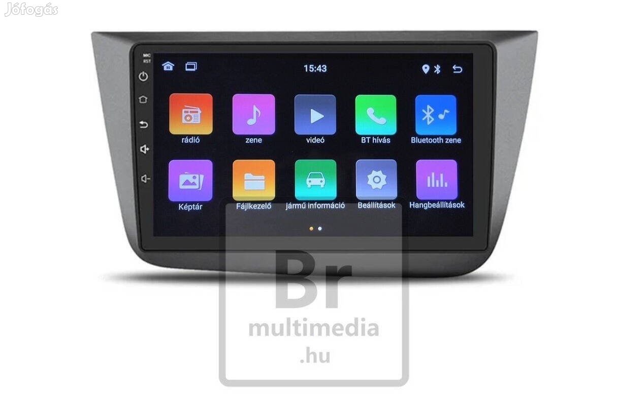 Seat Altea Android Kijelző Rádió 2Din Multimédia Navigáció Carplay