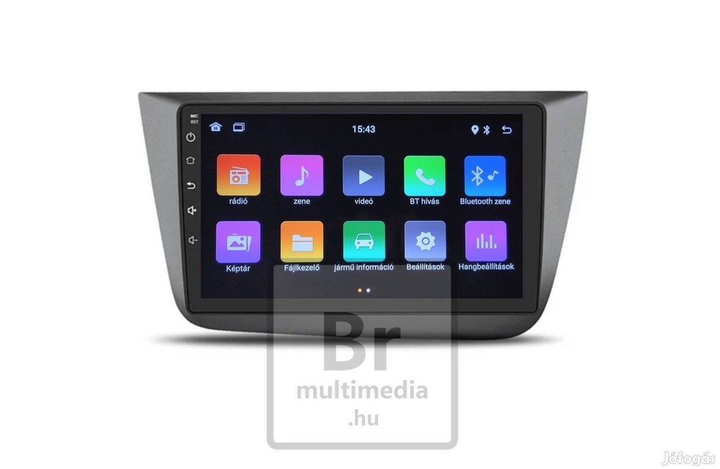 Seat Altea Android Kijelző Rádió 2Din Multimédia Navigáció Carplay