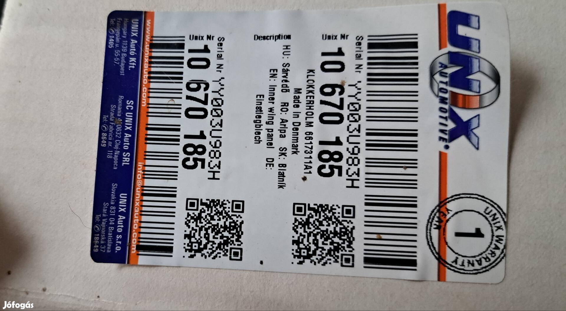 Seat Altea bal sárvédő