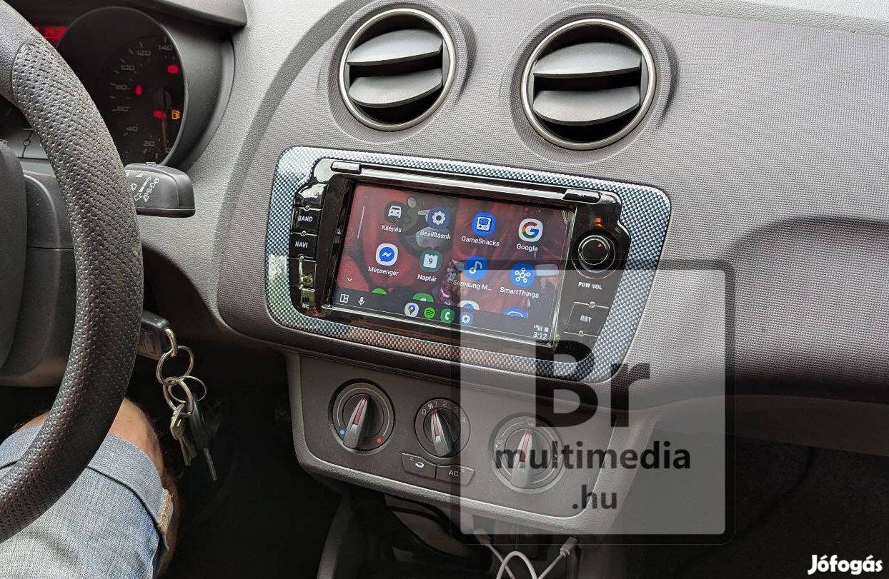 Seat Ibiza Android Rádió Multimédia Navigáció Carplay 2Din Kijelző