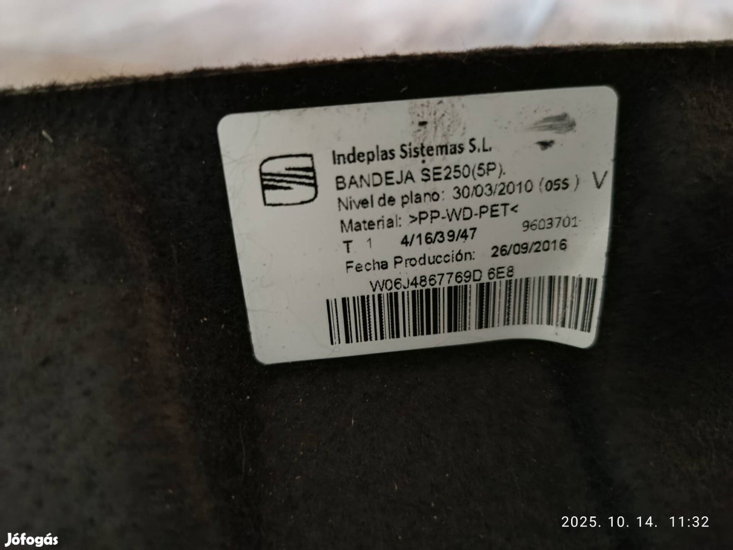 Seat Ibiza IV kalaptartó 