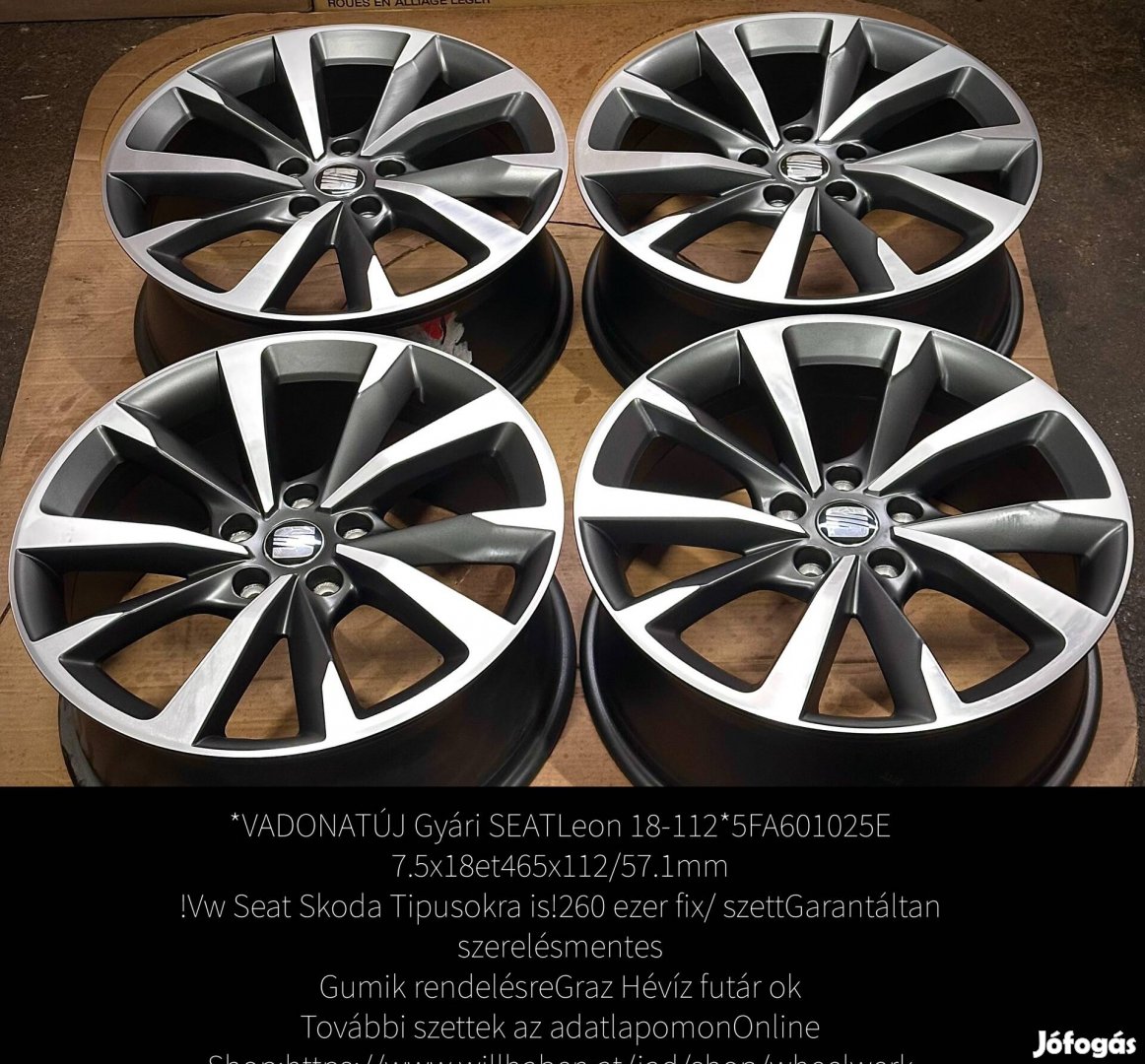 Seat Új 18 zoll 5x112 alufelnik 