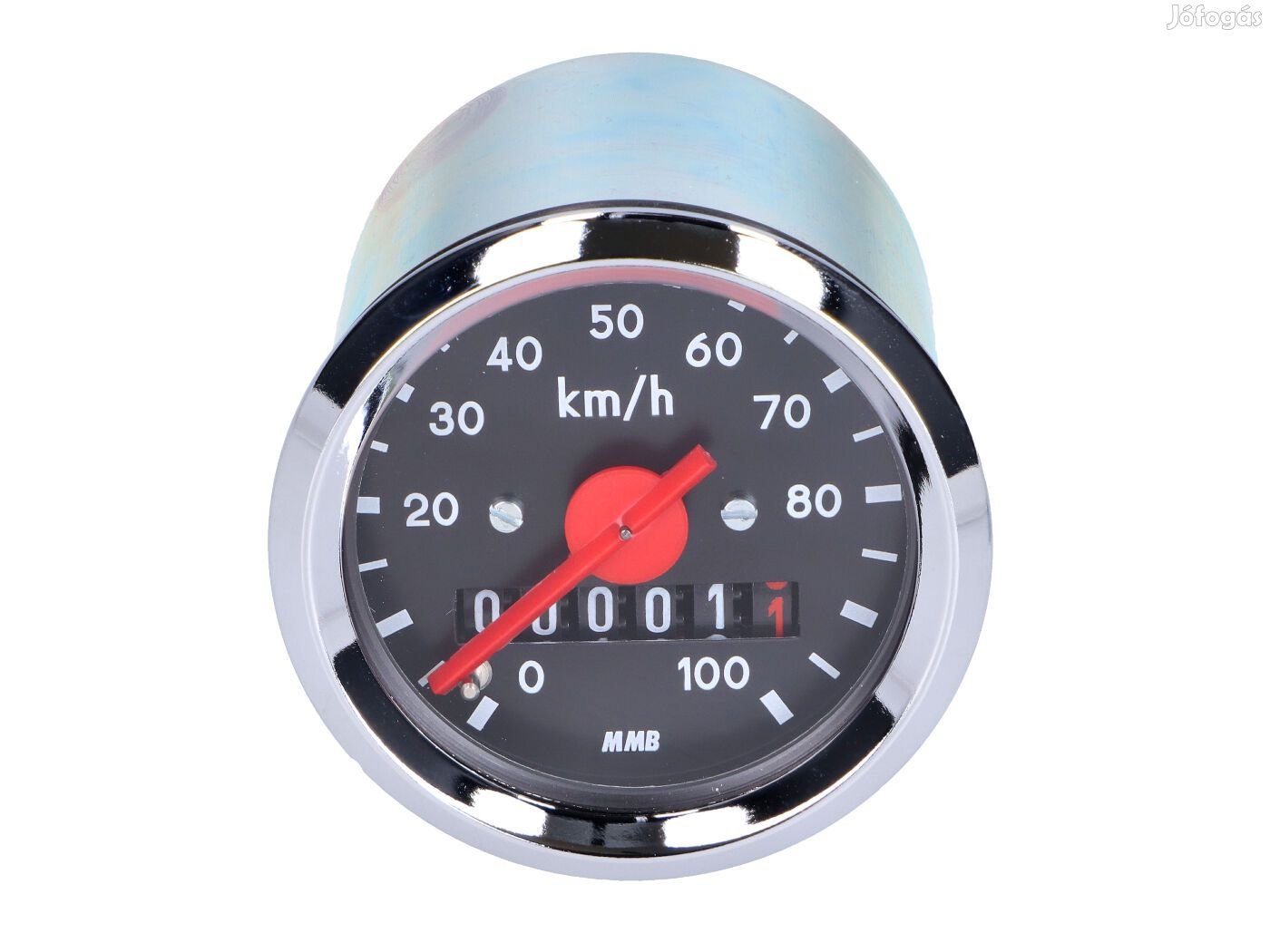 Sebességmérő 100km/h 48mm fekete Puch Maxi, MV, MS, DS, Simson, Herkul