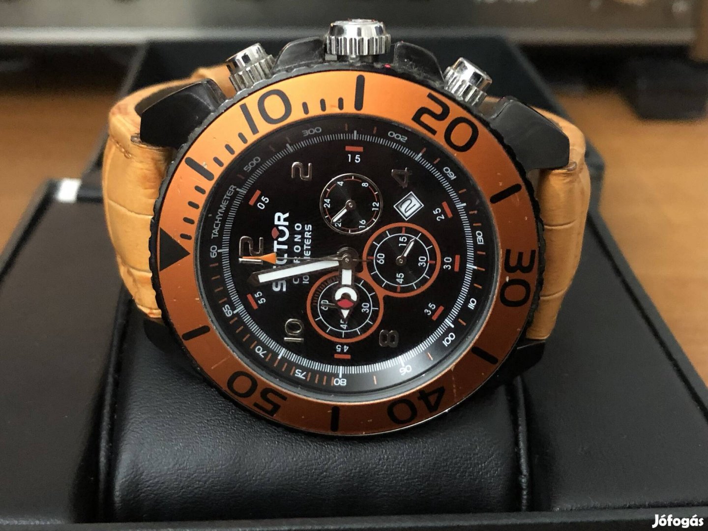 Sector Chronograph Quartz Acél Tokos Bőr Szíjas Óra 