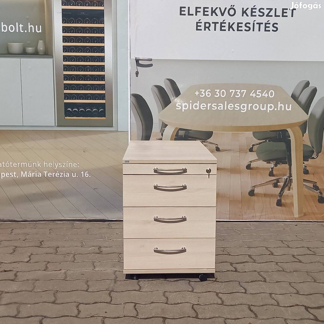 Sedus irodai konténer, tároló, 4 fiókos, juhar színű - használt bútor