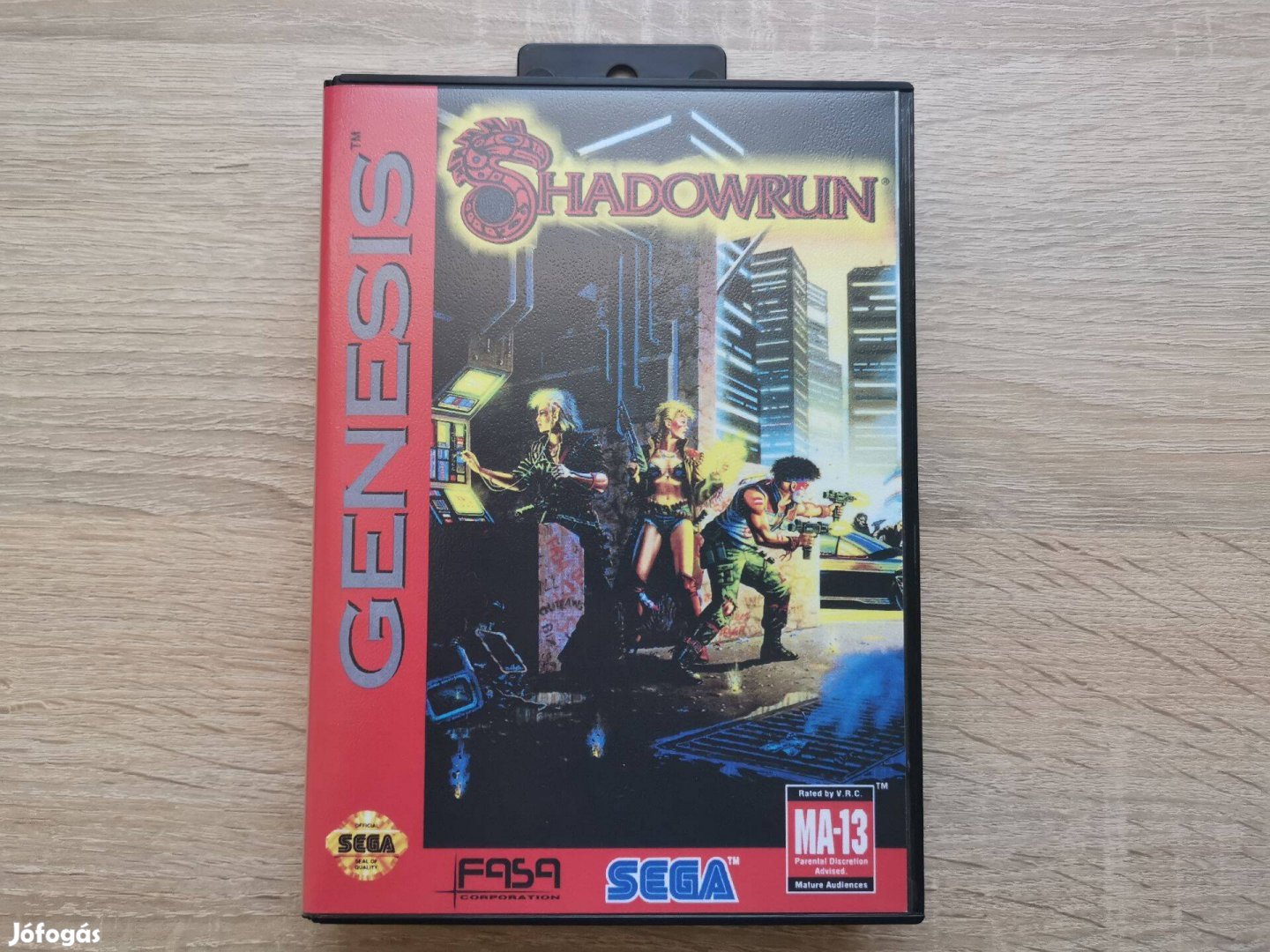 Sega Genesis Shadowrun bootleg dobozzal, kézikönyvvel