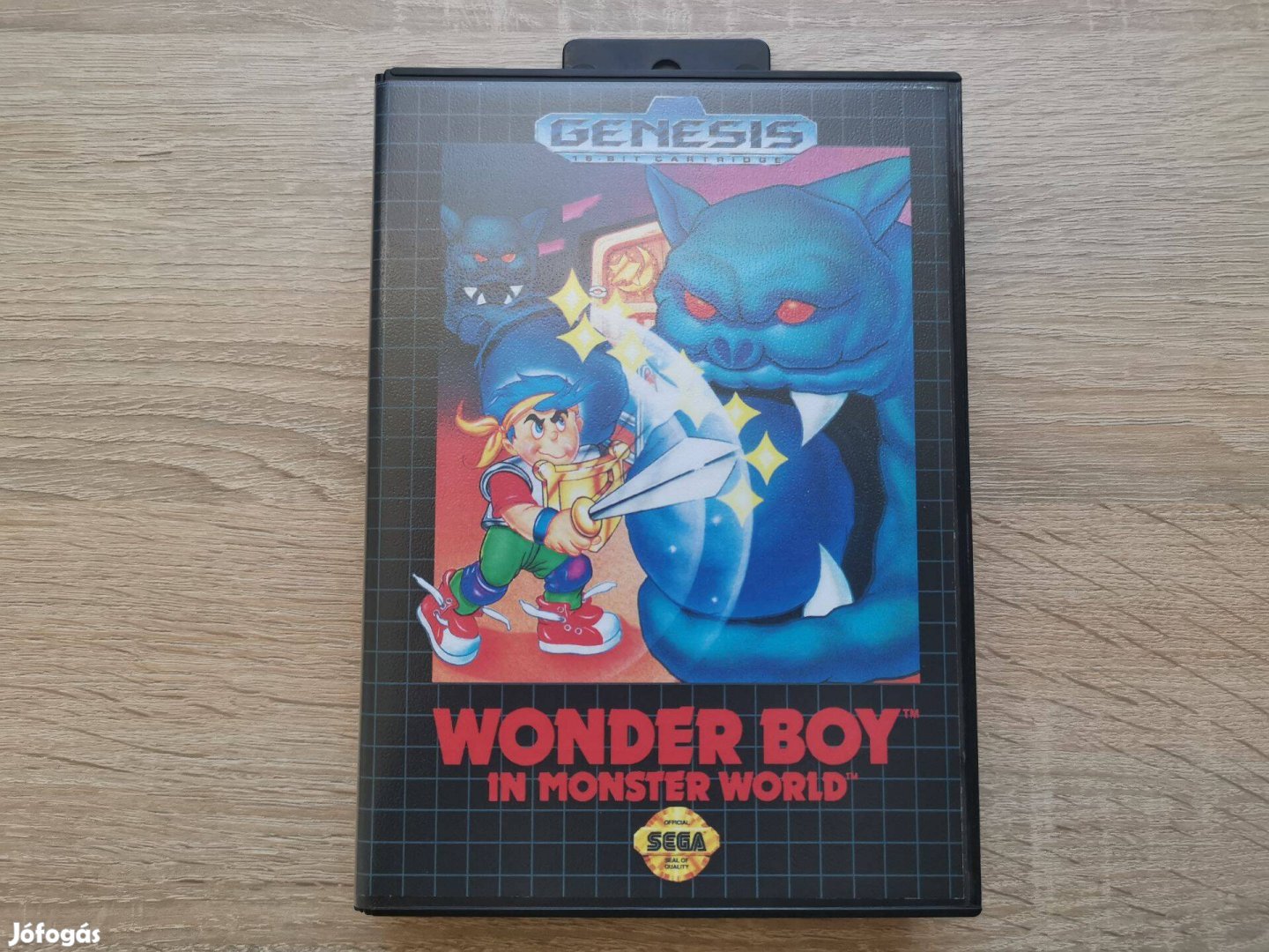 Sega Genesis Wonder Boy in Monster World bootleg dobozzal kézikönyvvel