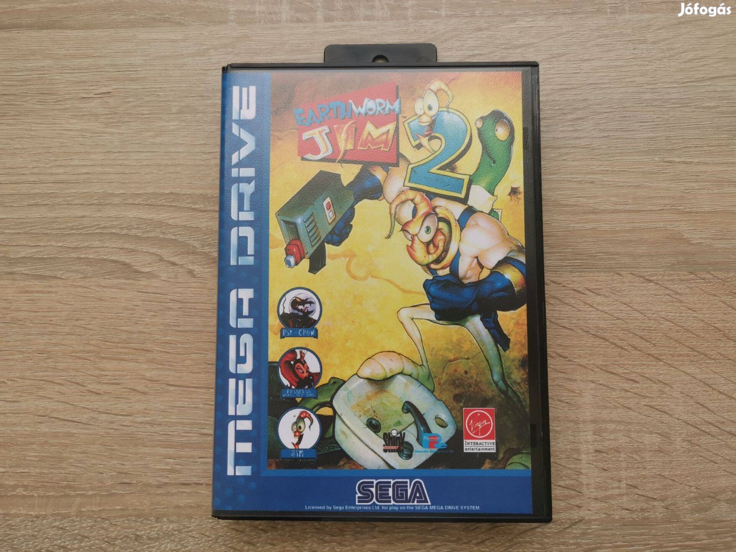 Sega Mega Drive Earthworm Jim 2 bootleg dobozzal, kézikönyvvel