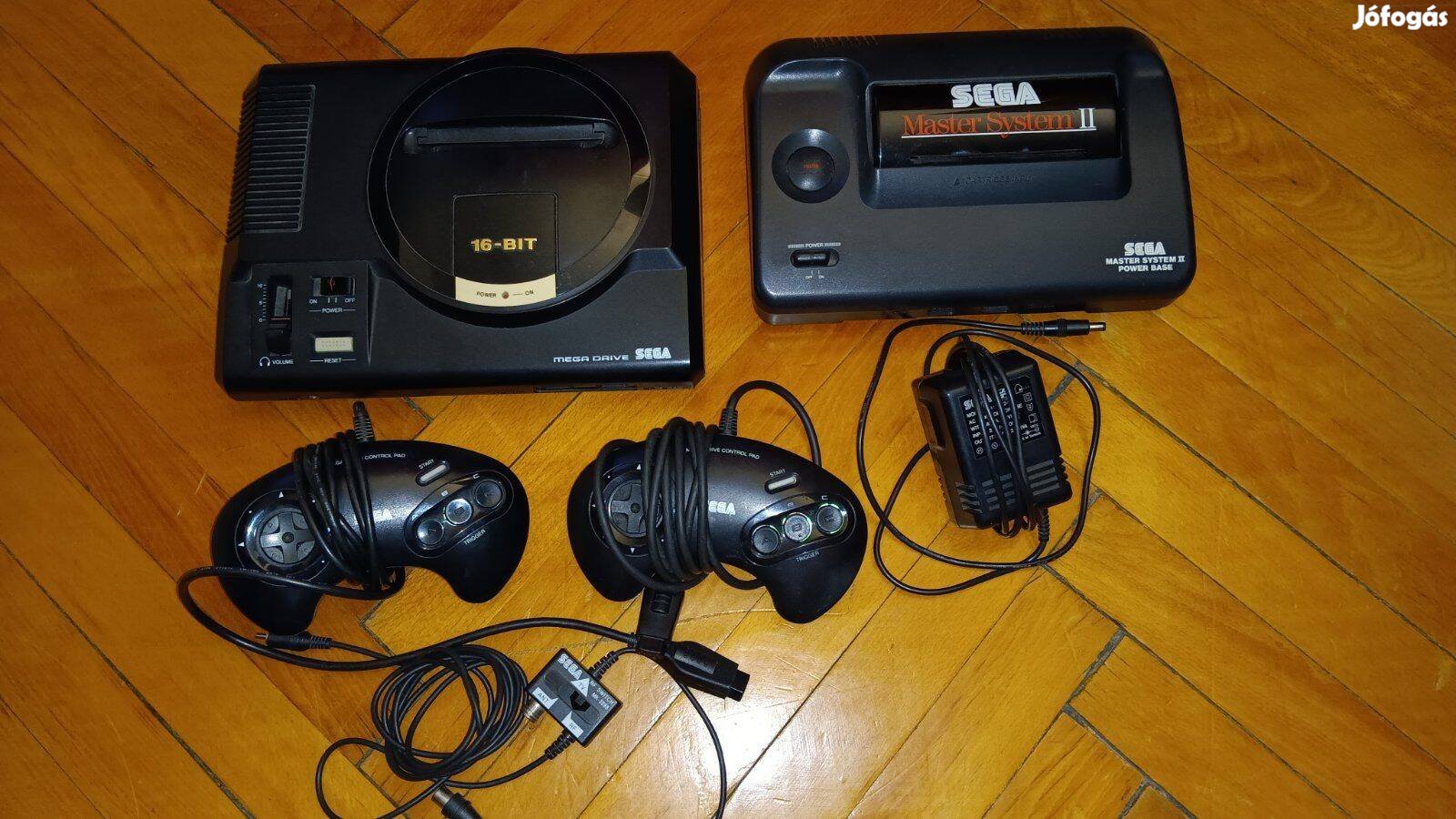 Sega mega drive +1 játék és master system beépített soniccal