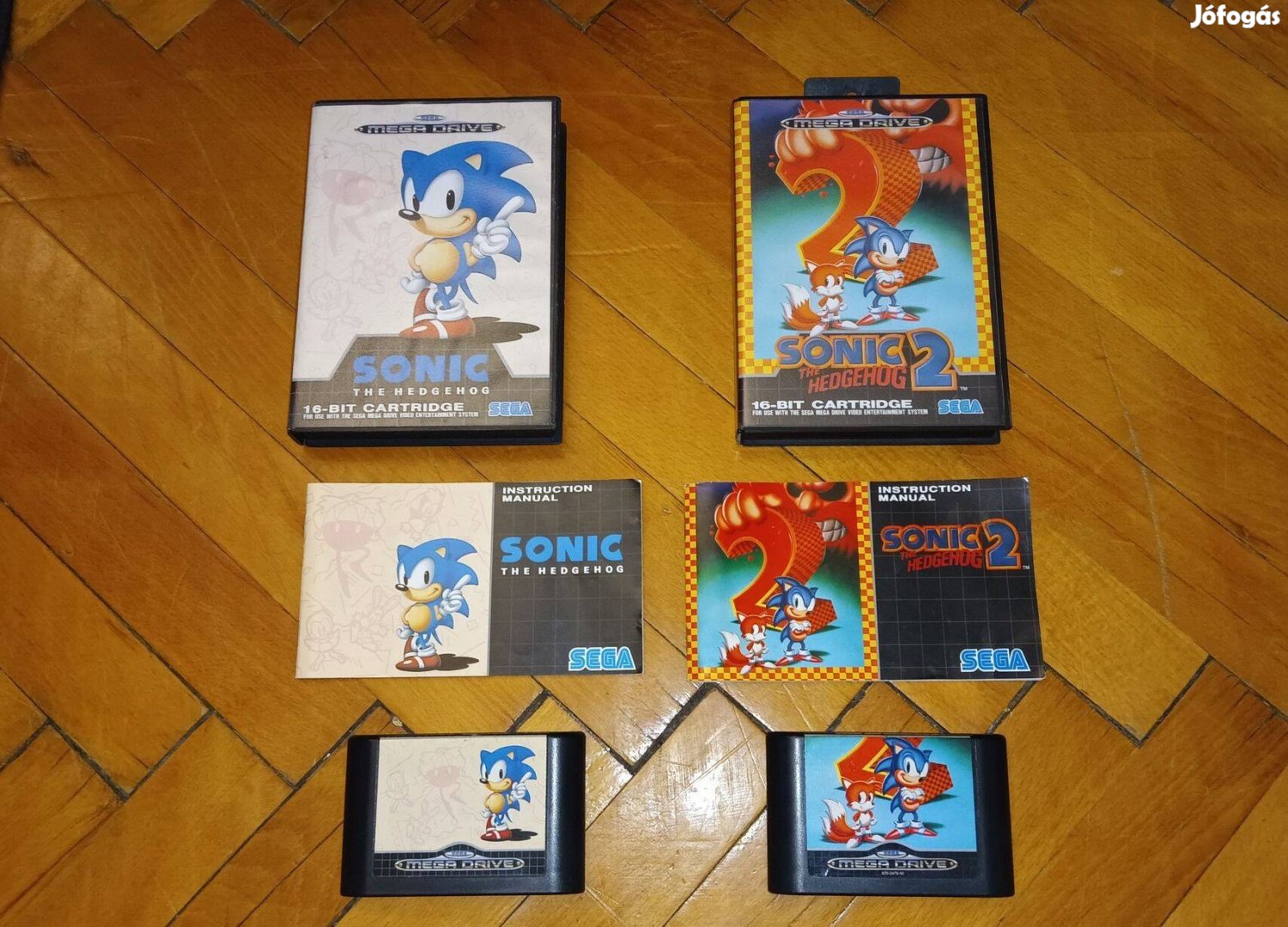 Sega mega drive sonic 1 és 2 egyben komplettek