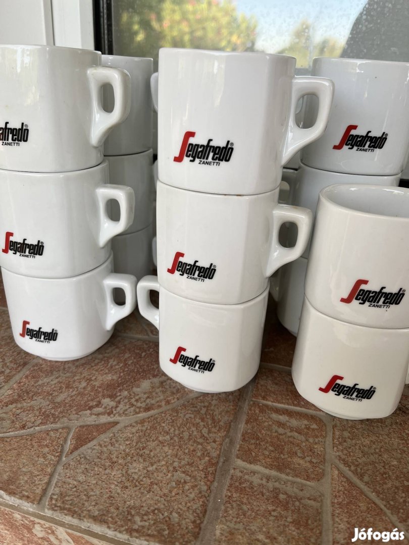 Segafredo pohár, csésze, kávé, kv, tányér -101 db kávés készlet kávézó