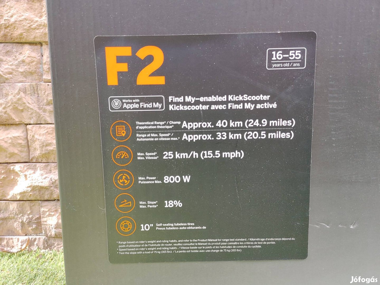 Segway Ninebot Kickscooter F2, még garanciális