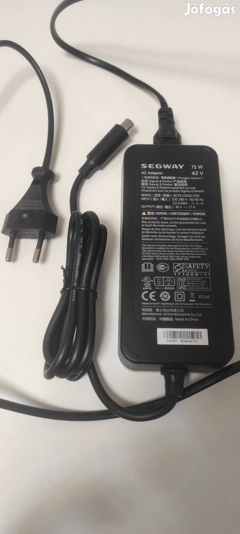 Segway Ninebot elektromos roller töltő új