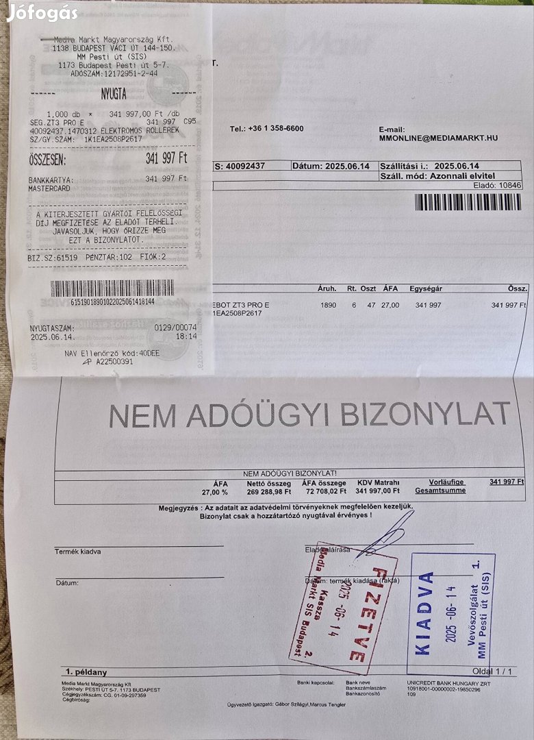 Segway ZT3pro roller új, eladó 