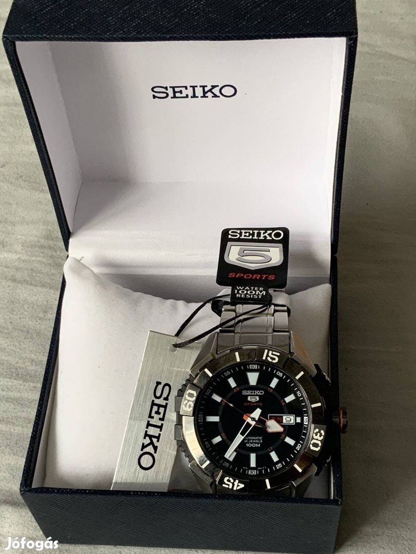 Seiko Nemes Acél 24 Köves Automata Óra újszerű 